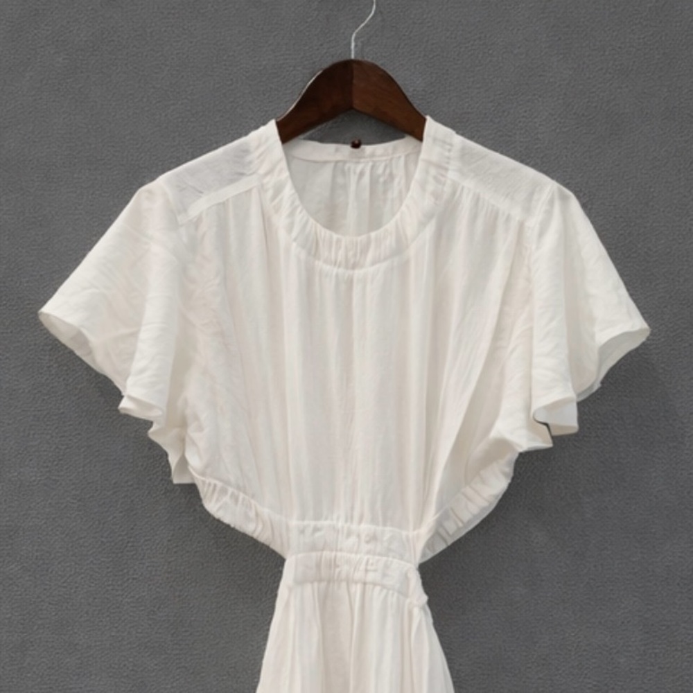 NWT Sabina Musayev Ivory Side & Back Cut Out Midi Dress Size Large - Picture 10 of 14